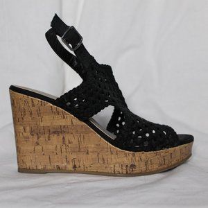 Mudd Black Wedge Heels
